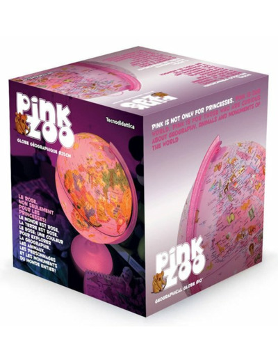 GLOBE LUMINEUX ZOO ROSE 25 CM