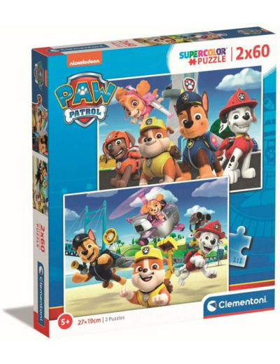 PUZZLE 2X60 PIÈCES SUPERCOLOR LA PAT' PATROUILLE
