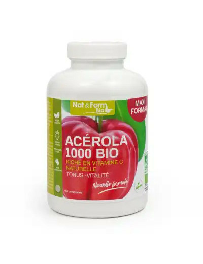 Nat&form Bio Acerola 1000 Bio 30 Comprimés