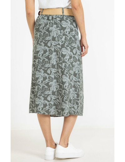 Jupe imprimée avec ceinture non doublée