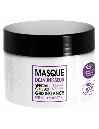 Masque déjaunisseur pour cheveux gris et blancs