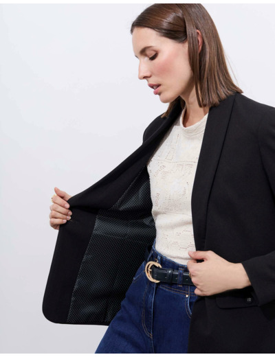 Veste tailleur unie NOIR Femme