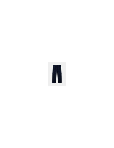 Pantalon cargo bleu marine avec broderie de pommes pour fille