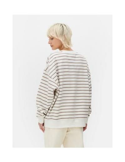 Sweat-shirt oversize à rayures