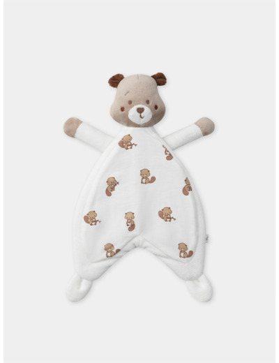 Doudou de naissance castor