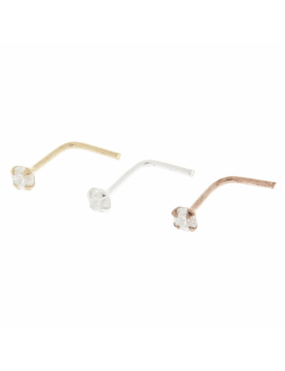 Lot de 3 piercings de nez 22 g en métaux mixtes