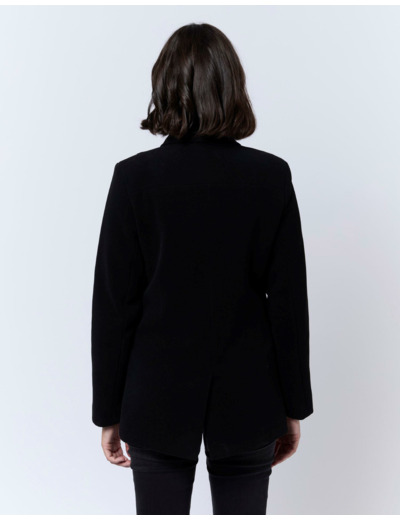 Manteau court uni NOIR Femme