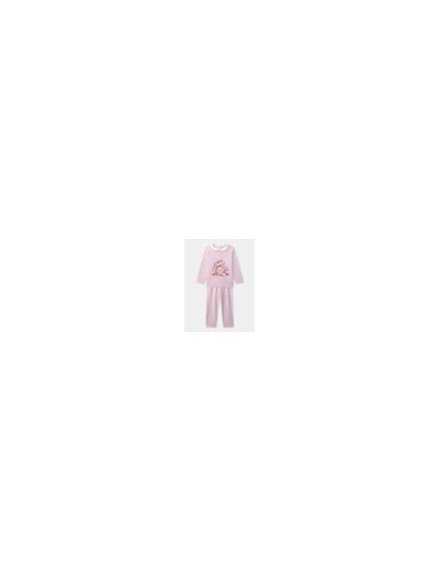Pyjama en velours rose pour fille
