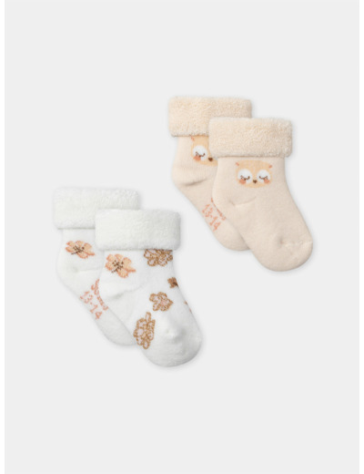 Lot de deux paires de chaussettes de naissance