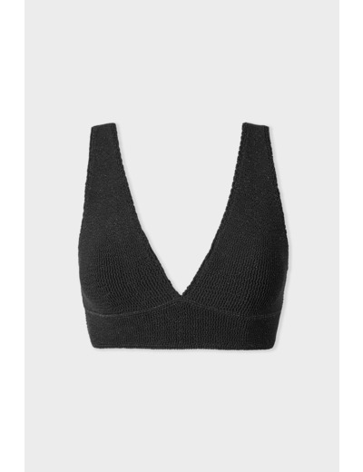 Triangle haut de maillot en matière extensible pailleté,Triangle haut de maillot en matière extensible pailleté;${refinementColor}