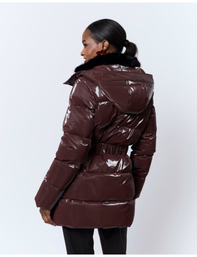 Doudoune mi-longue unie BORDEAUX Femme