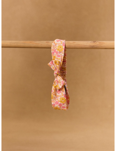 Bandeau imprimé fleuri noeud