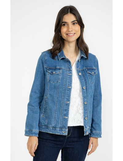 Blouson en denim double stone