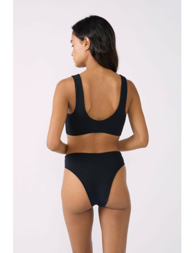 Culotte bikini taille haute en matière extensible