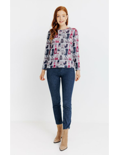 T-Shirt Imprime Manches Longues