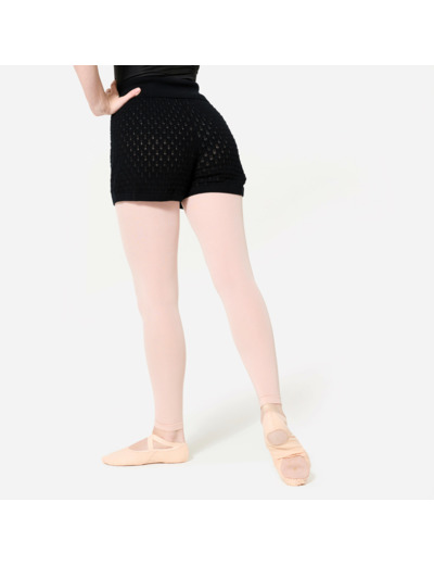 Short de danse d'entrainement femme, noir