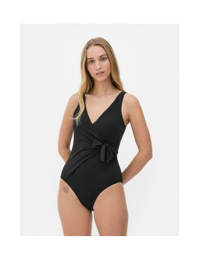 Maillot de bain effet croisé à nœud sur le côté