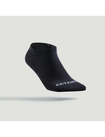 Chaussettes de tennis basses RS100 lot de 3 paires noir