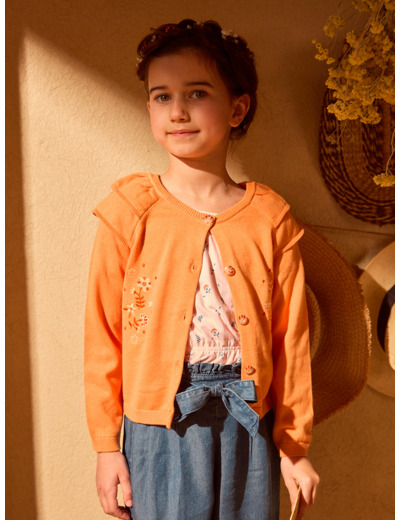 Gilet orange à volants