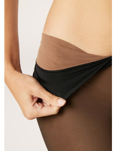 Collant opaque effet voile