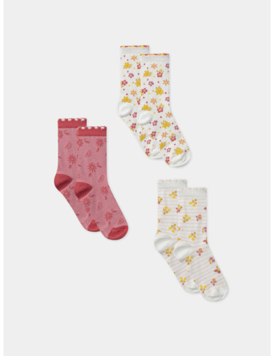 Lot de 3 chaussettes jacquard