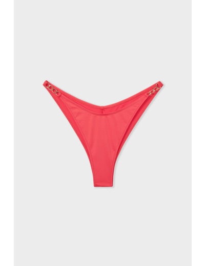 Bikini brésilien high leg bas de maillot détails bijoux