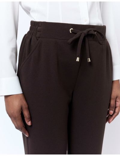 Joggpant 7/8 fuselé uni MARRON Femme