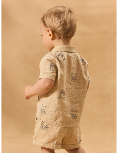 Chemise manches courtes pandas