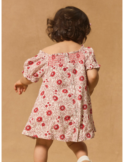 Robe à smock fleuri