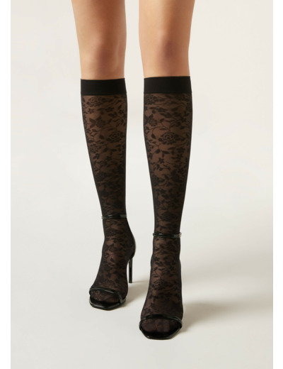 Chaussettes Hautes en Dentelle
