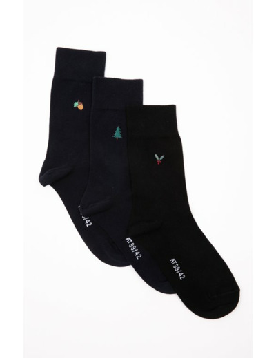 Lot De 3 Paires Chaussettes Hiver Brod