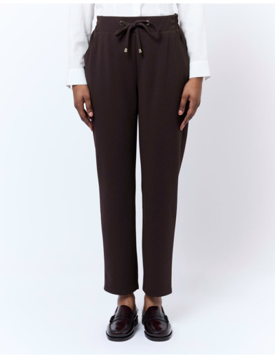 Joggpant 7/8 fuselé uni MARRON Femme