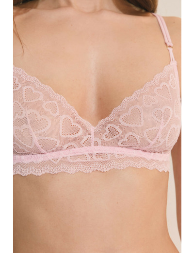 Soutien-gorge brassière à motifs cœurs,Soutien-gorge brassière à motifs cœurs;${refinementColor}