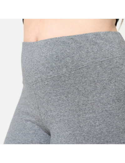 Legging de fitness évasé en coton femme, gris