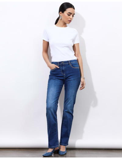 Jean long droit BLEU Femme