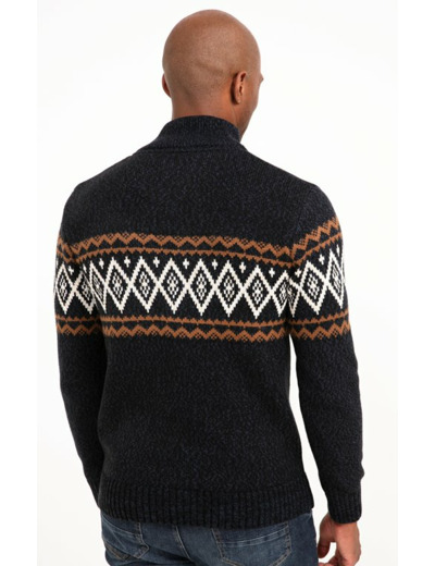 Pull Jacquard Col Montant