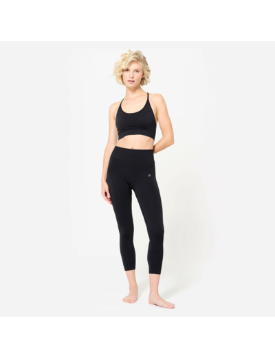 Brassière dos nageur respirant maintien léger Femme, Noir