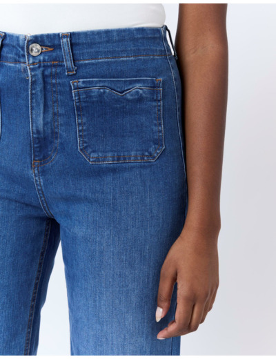 Jean long en denim BLEU CLAIR Femme