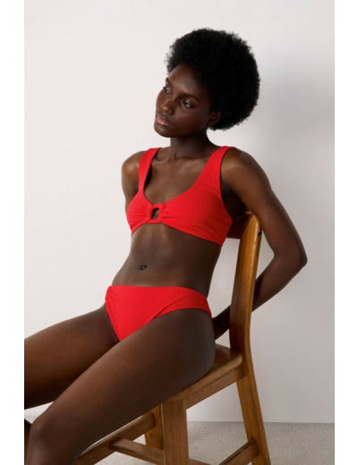 Brassière haut de maillot détail anneau