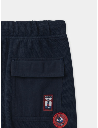 Pantalon Confortable Bleu marine