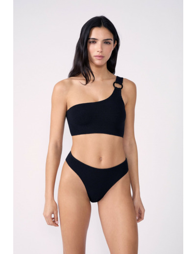 Brassière asymétrique haut de maillot en matière extensible