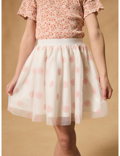 Jupe tutu fleur rose