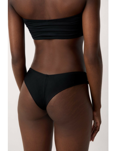 Bikini brésilien high leg bas de maillot satiné
