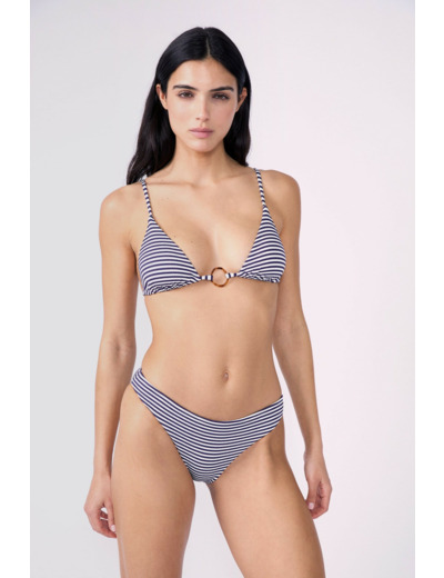 Culotte bikini bas de maillot avec rayures