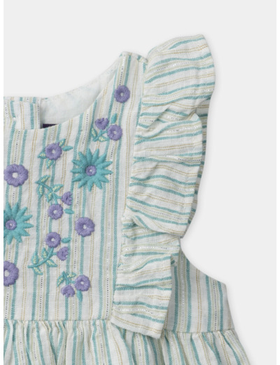 Robe rayé scintillante