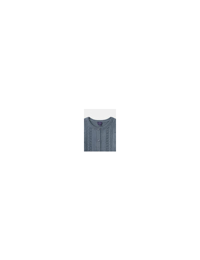 Gilet bleu-gris pour fille