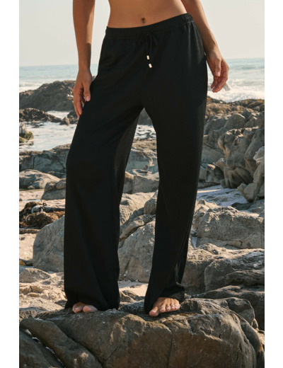 Pantalon fluide élastiqué,Pantalon fluide élastiqué;${refinementColor}