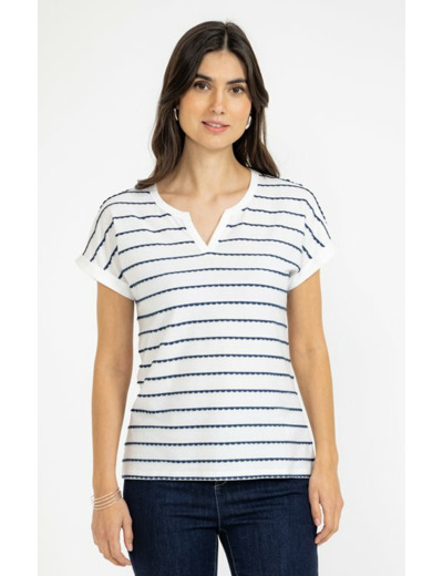 Tee-shirt rayé manches courtes