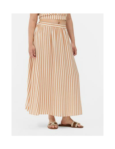 Jupe mi-longue à rayures verticales