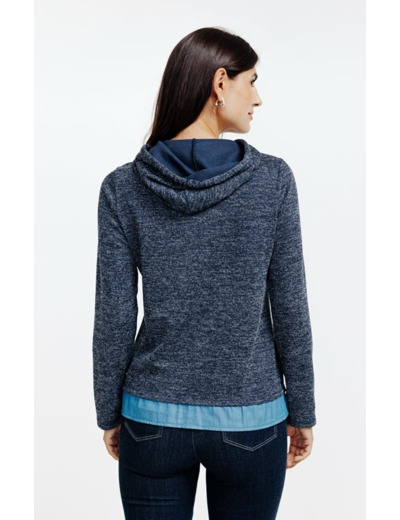 Tee-shirt à capuche et manches longues